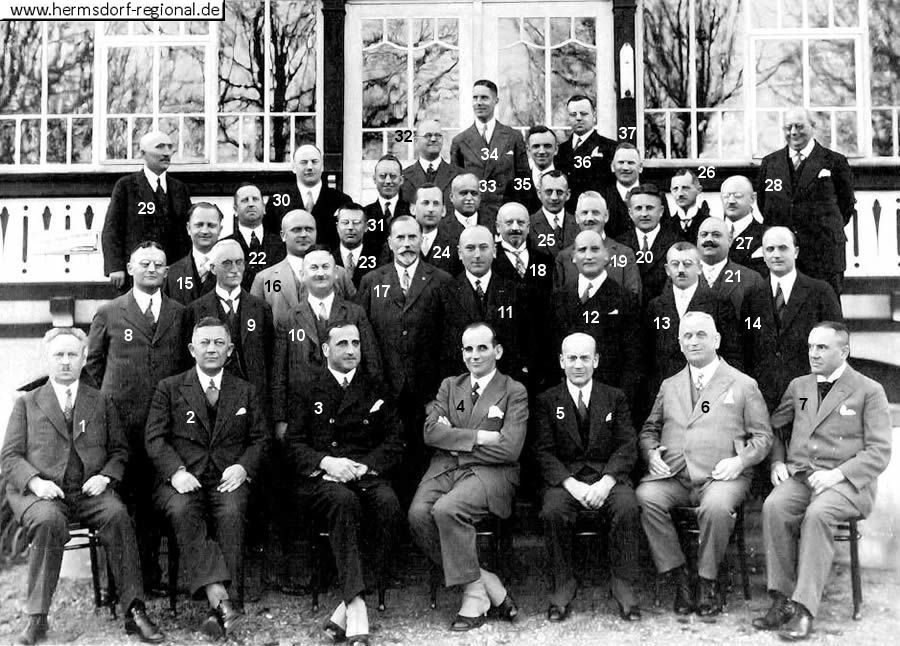 Vertreterversammlung der HESCHO am 21. und 22.11.1929 im Waldhotel "Zur Köppe" Klosterlausnitz